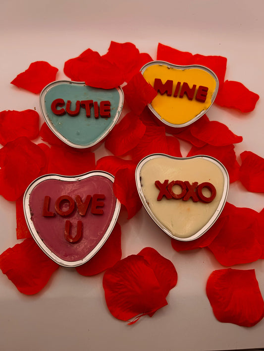 Conversation heart brownies